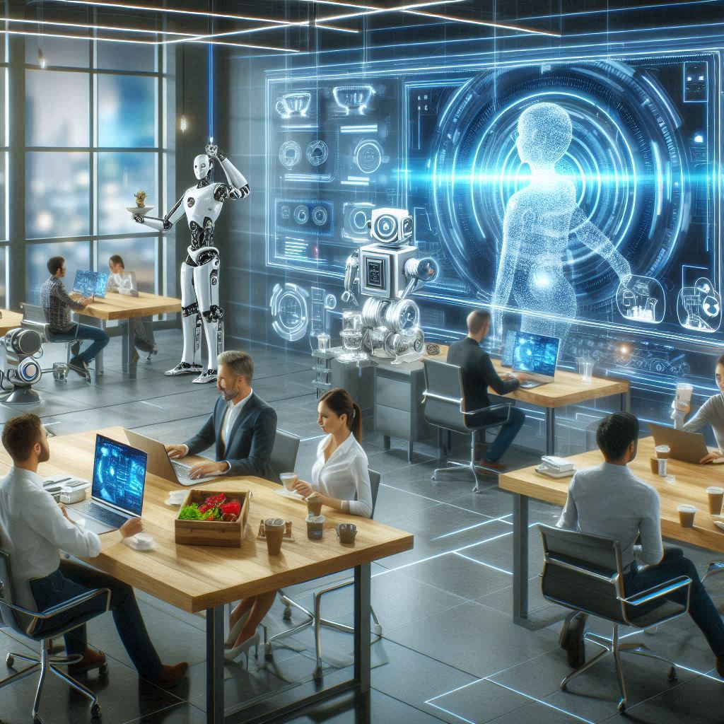 automation, artificial intelligence, AI, remote work, digital collaboration, gig economy, freelancing, skill development, lifelong learning, productivity tools, cybersecurity, data privacy, workplace flexibility, well-being, virtual reality, augmented reality, data-driven decision making, sustainability, green technology